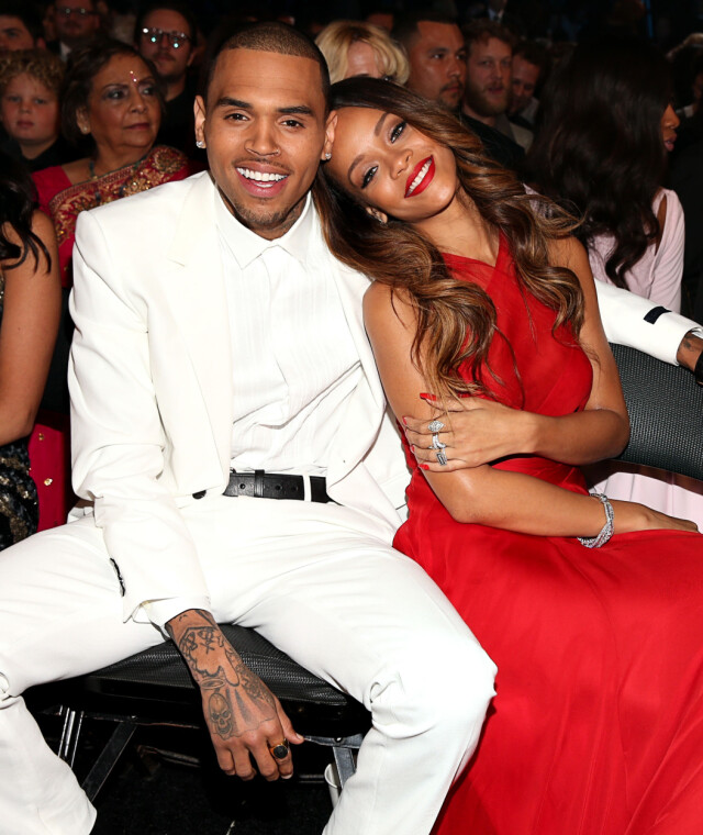 GRAMMY AWARDS: Her er paret sammen igjen noen år etter at Chris Brown slo Rihanna. Foto: Afp GRAMMY AWARDS: Her er paret sammen igjen noen år etter at Chris Brown slo Rihanna. Foto: Afp